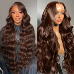 Brown Remy Human Hair 13x4 HD Lace Glueless Wig Ultra Double Pull Raw