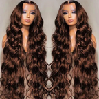 Brown Remy Human Hair 13x4 HD Lace Glueless Wig Ultra Double Pull Raw