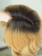 Blonde Lace Front Wig Bob Short Loose Wave HD Sheer Lace