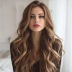 Fashion Wigs Synthetic Wigs Future Fiber Brown Highlights Dye Gradient